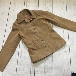 Jennyfer J‎ Jacket Women Brown Size M Shell 100% Le
